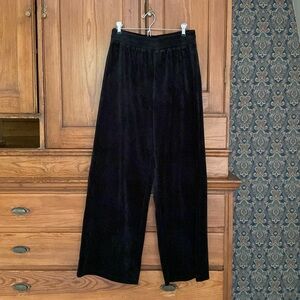 Gianni Bini Super Soft Velour Straight Wide Leg Track Lounge Pants